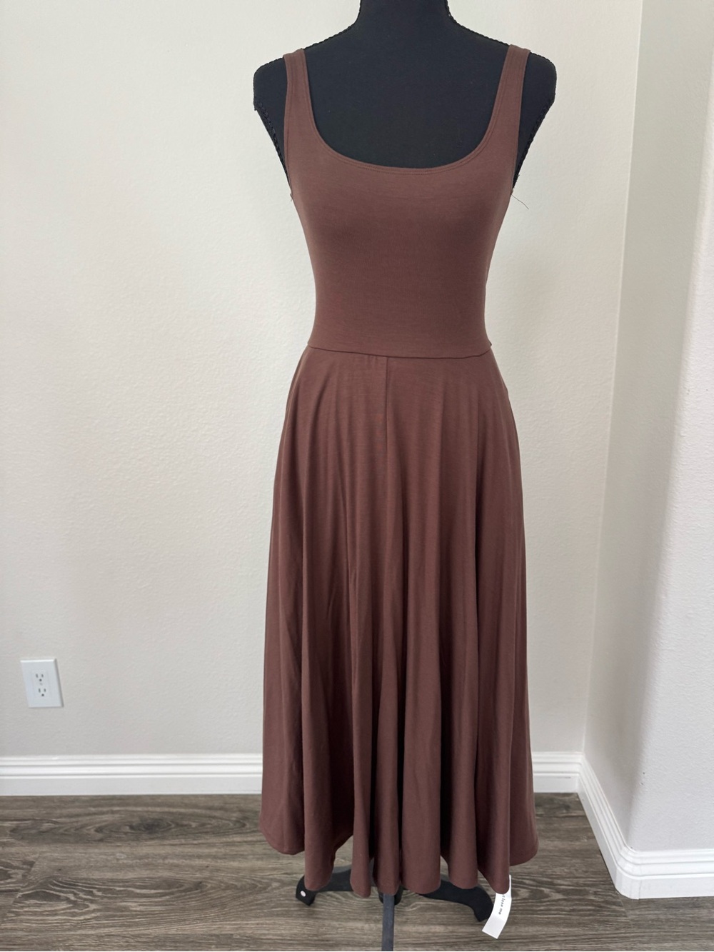 NWT Reformation Rou Knit Dress Cafe Brown Size S